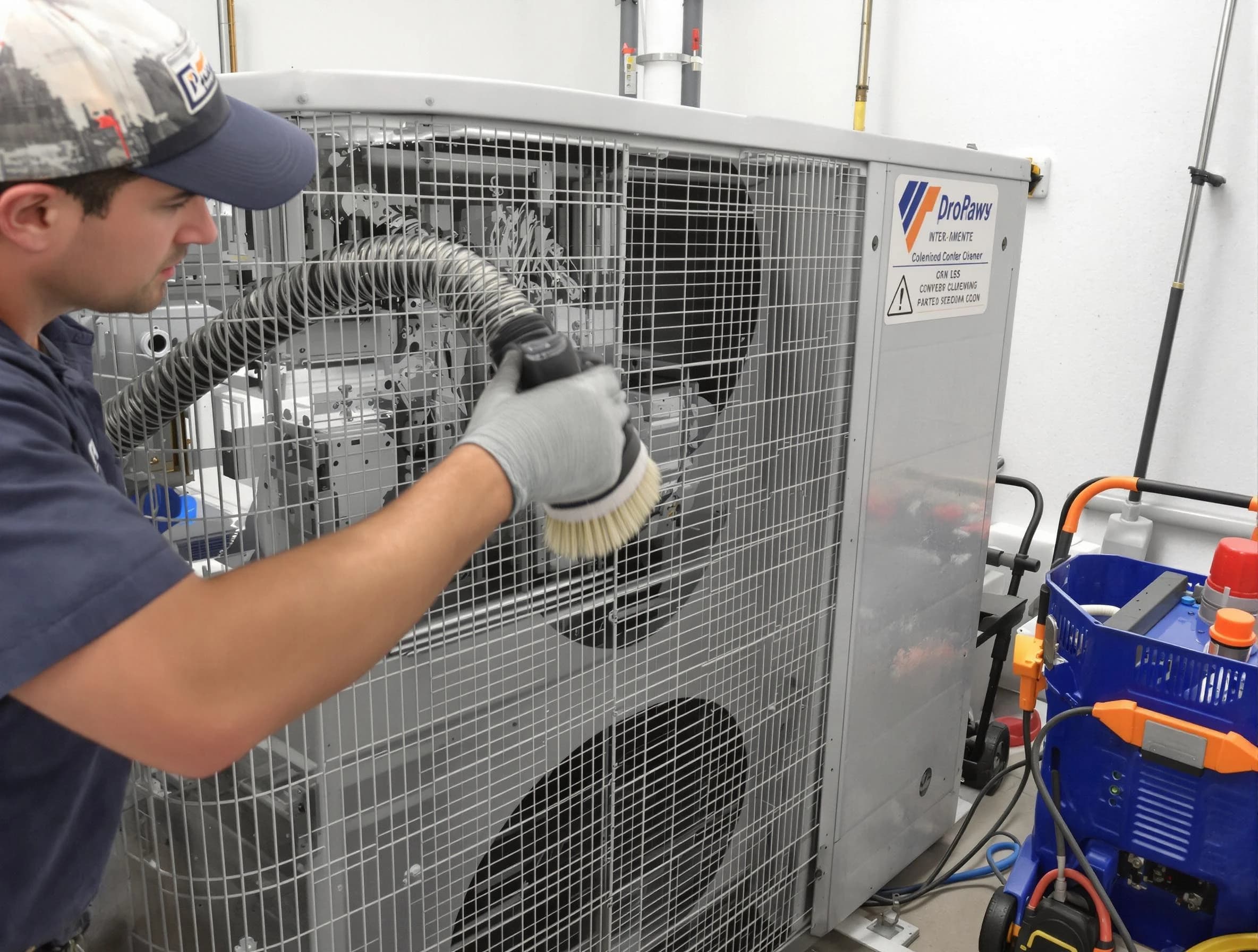 Tarrant Air Duct Cleaning specialist performing precision AC coil cleaning for improved system performance in Tarrant