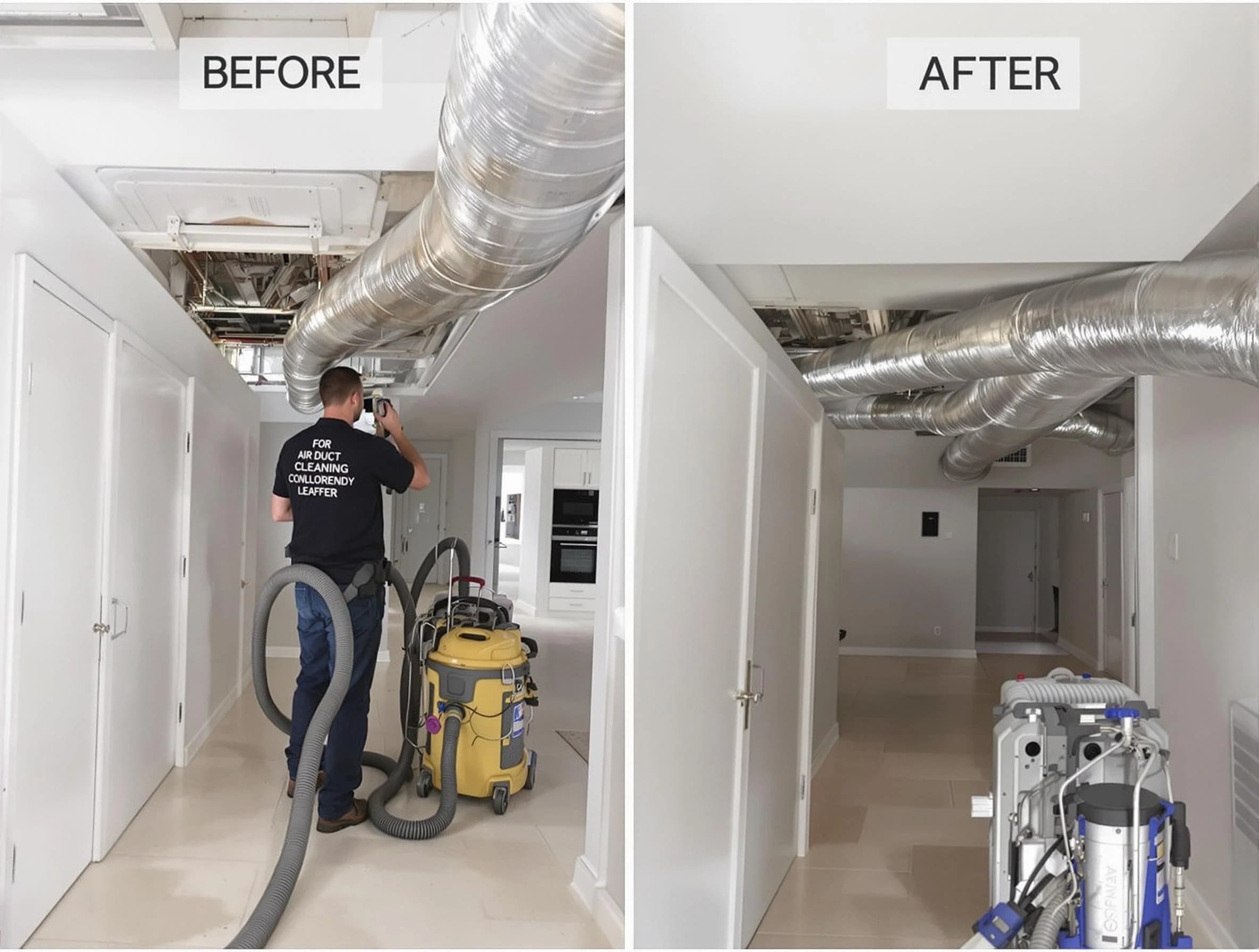 Tarrant Air Duct Cleaning professional performing thorough air duct cleaning in Tarrant