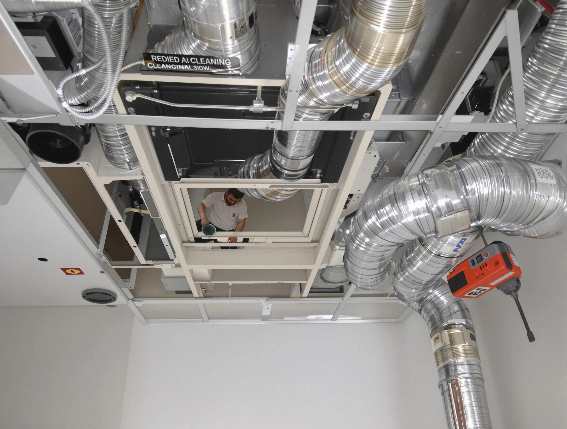 Tarrant Air Duct Cleaning technician performing detailed central duct system cleaning in Tarrant