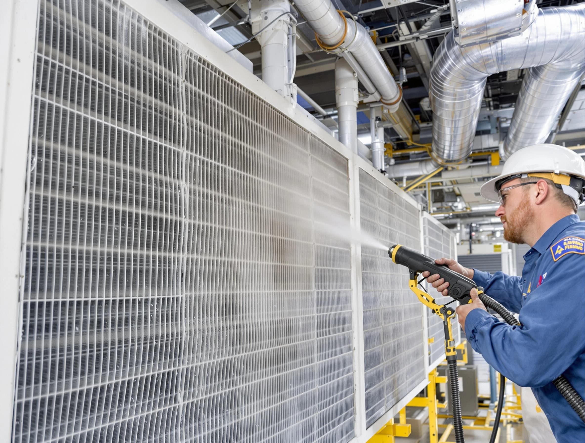 Professional commercial coil cleaning by Tarrant Air Duct Cleaning in Tarrant