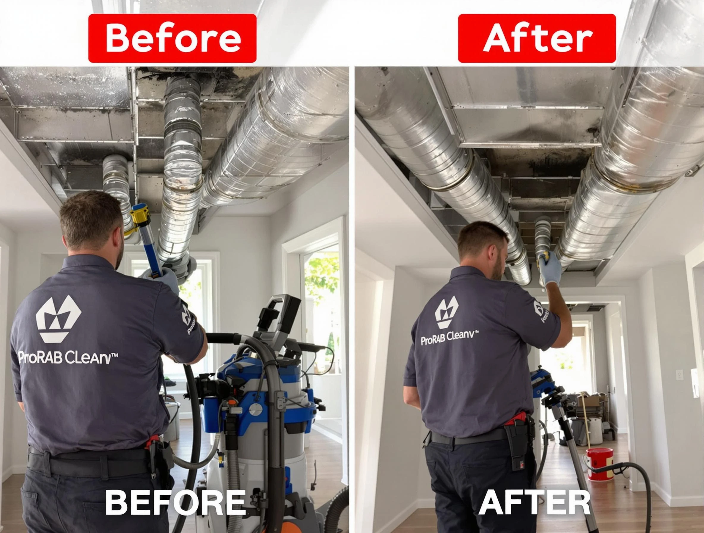 Tarrant Air Duct Cleaning expert performing thorough residential duct cleaning in a Tarrant home
